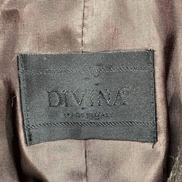 Divina Italian Blazer Wool Blend Size 8 Brown - Picture 7 of 16